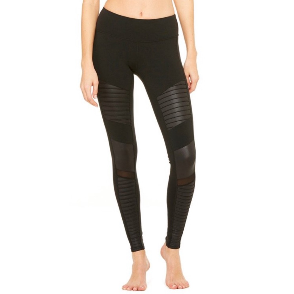 Alo Moto Leggings - Black, Small NWOT